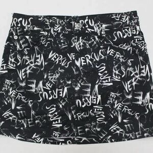 Versus Versace Blue and White Mini Skirt